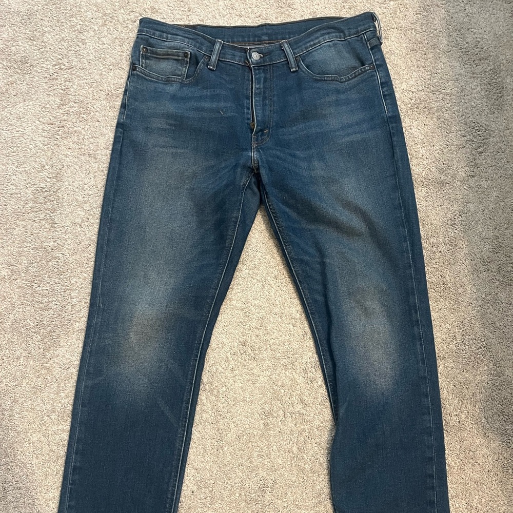 Levi's 541 Blue Straight-Leg Jeans with Subtle Fading
